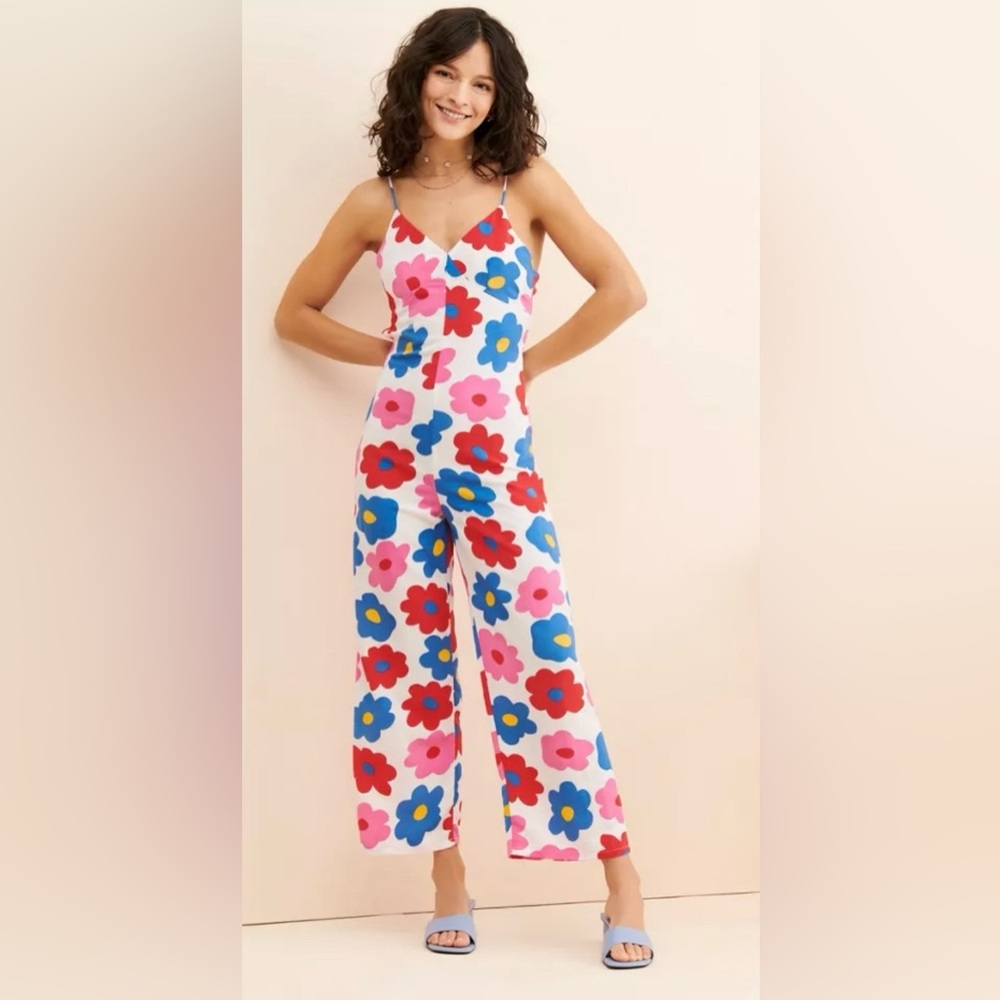 Glamorous Floral Open Back Jumpsuit
